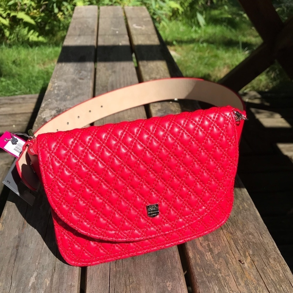 Vince Camuto Red Pleather Belt Bag
